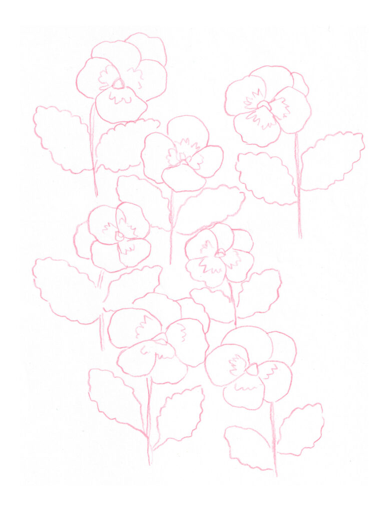 Peindre des pensées à la gouache dessin pensees hd