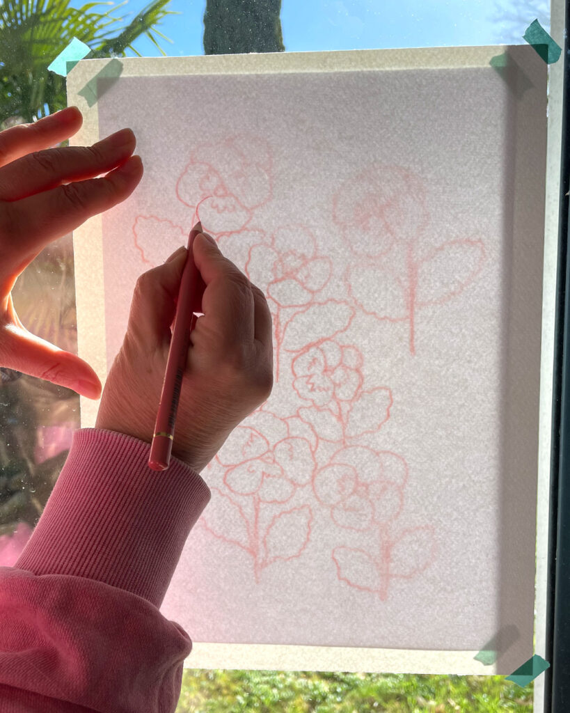 Peindre des pensées à la gouache vitre3