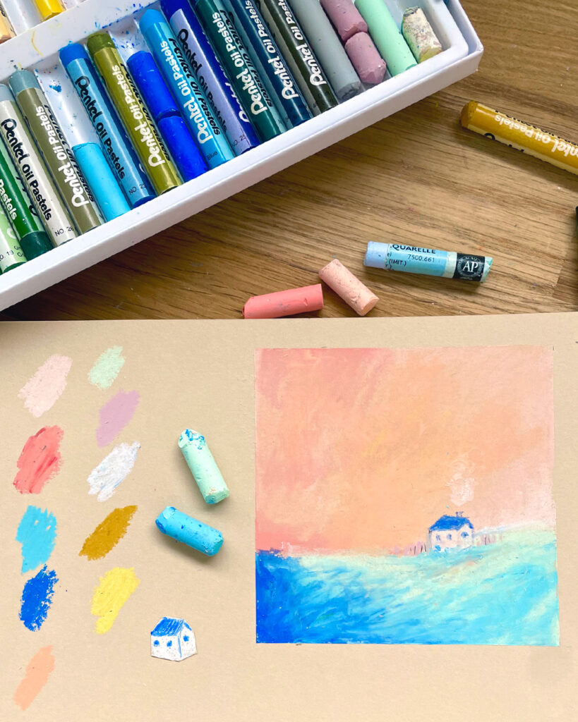 Les Pastels à l'huile, un Délice boite pentel