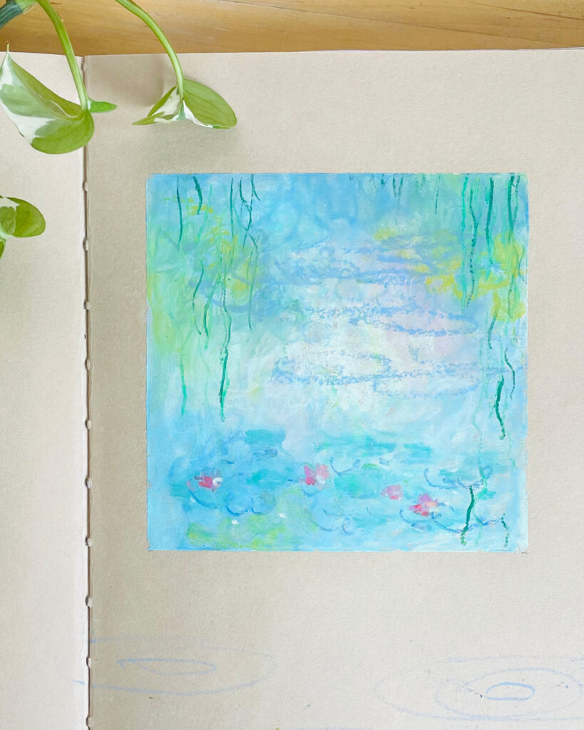 Les Pastels à l'huile, un Délice oilpastel inspi monet