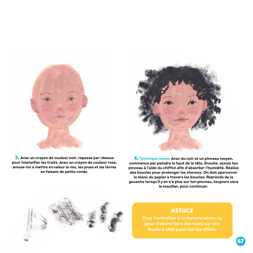 Je Peins à la Gouache : un premier voyage créatif pour les enfants extrait tete1