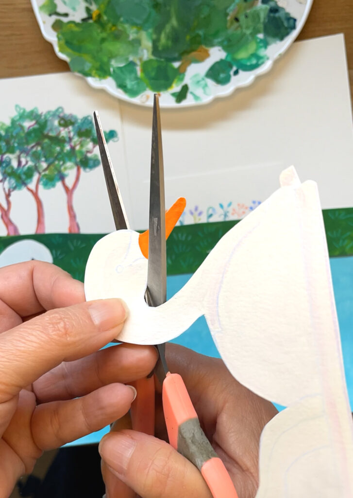 Des Noeuds au Cerveau - Processus créatif cygne decoupage