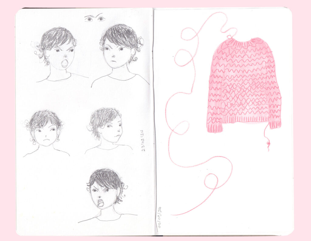 Des Noeuds au Cerveau - Processus créatif sketchbook eexpressions bd