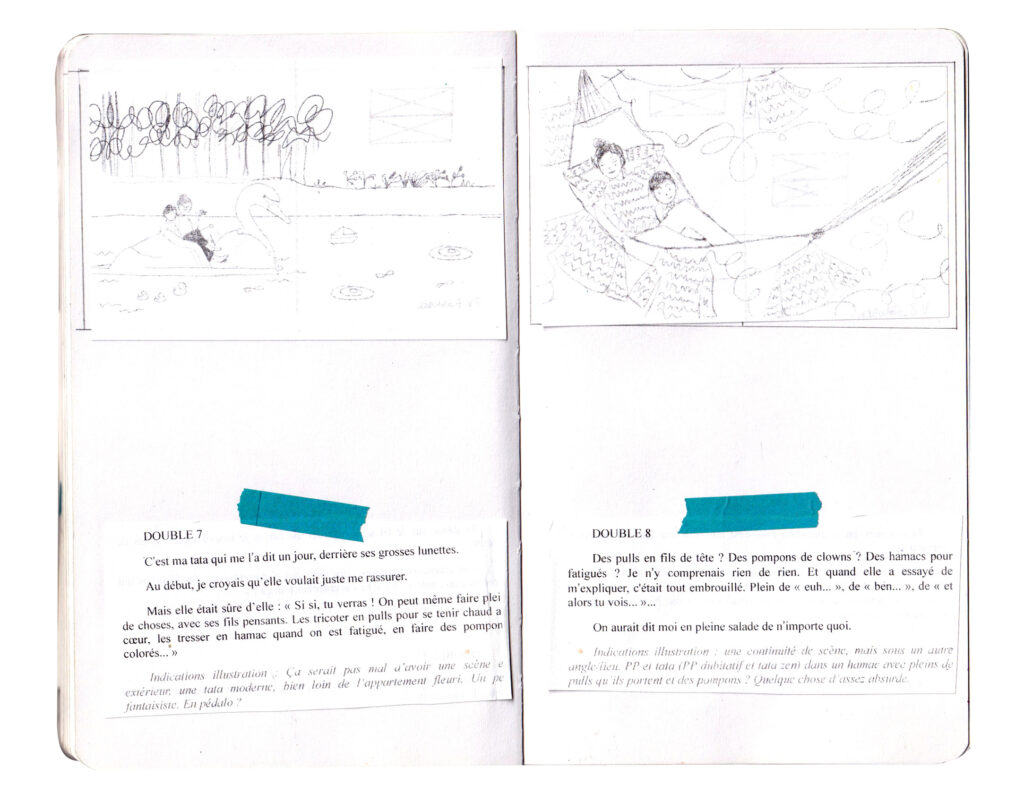 Des Noeuds au Cerveau - Processus créatif sketchbook storyboard2 bd