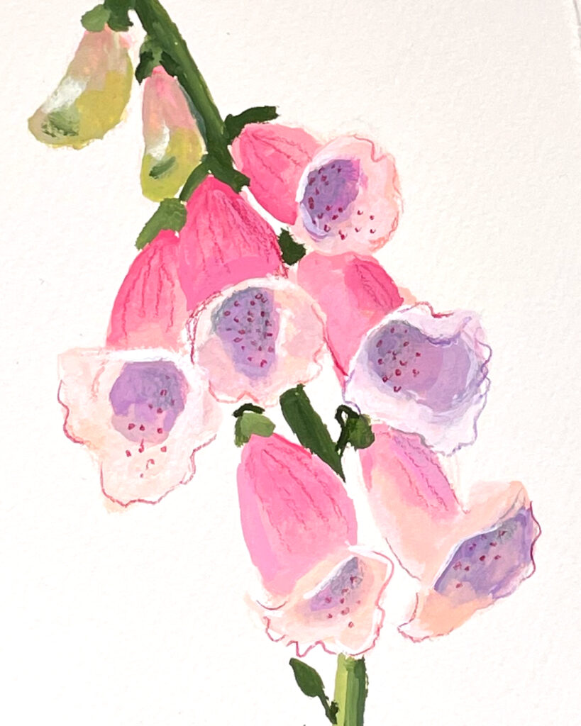 Jardin intérieur : un Leporello peint à la gouache digital gp