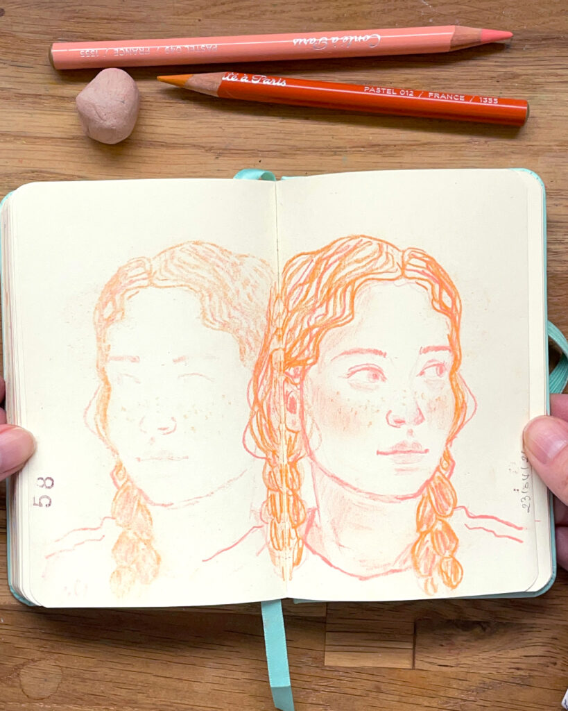 Conté à Paris, du carnet au grand format reflet1